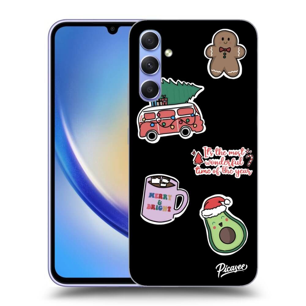 Picasee ULTIMATE CASE za Samsung Galaxy A34 5G A346B - Christmas Stickers