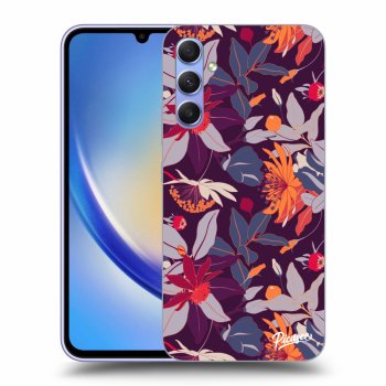 Maskica za Samsung Galaxy A34 5G A346B - Purple Leaf