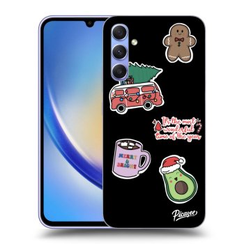 Maskica za Samsung Galaxy A34 5G A346B - Christmas Stickers