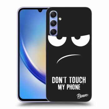 Picasee crna silikonska maskica za Samsung Galaxy A34 5G A346B - Don't Touch My Phone