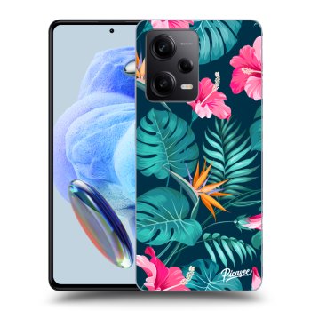 Maskica za Xiaomi Redmi Note 12 5G - Pink Monstera