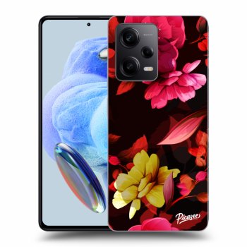 Picasee crna silikonska maskica za Xiaomi Redmi Note 12 Pro+ 5G - Dark Peonny