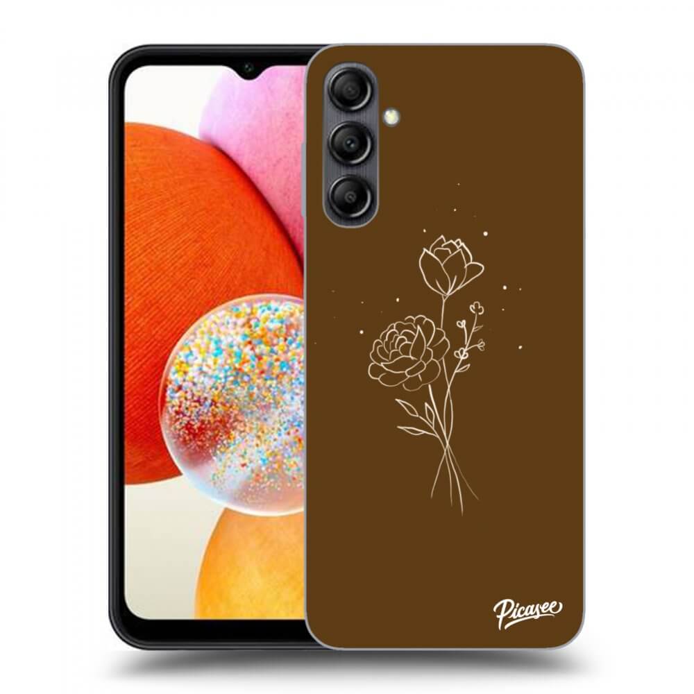 ULTIMATE CASE Za Samsung Galaxy A14 4G A145R - Brown Flowers