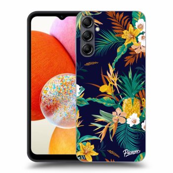 Picasee crna silikonska maskica za Samsung Galaxy A14 4G A145R - Pineapple Color