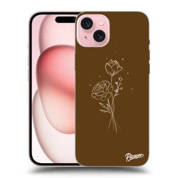 Picasee ULTIMATE CASE MagSafe za Apple iPhone 15 - Brown flowers
