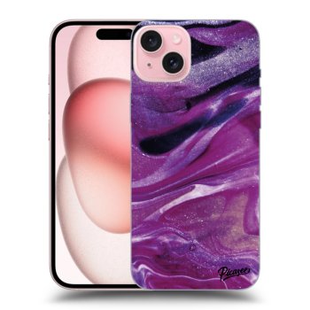 Picasee ULTIMATE CASE MagSafe za Apple iPhone 15 - Purple glitter