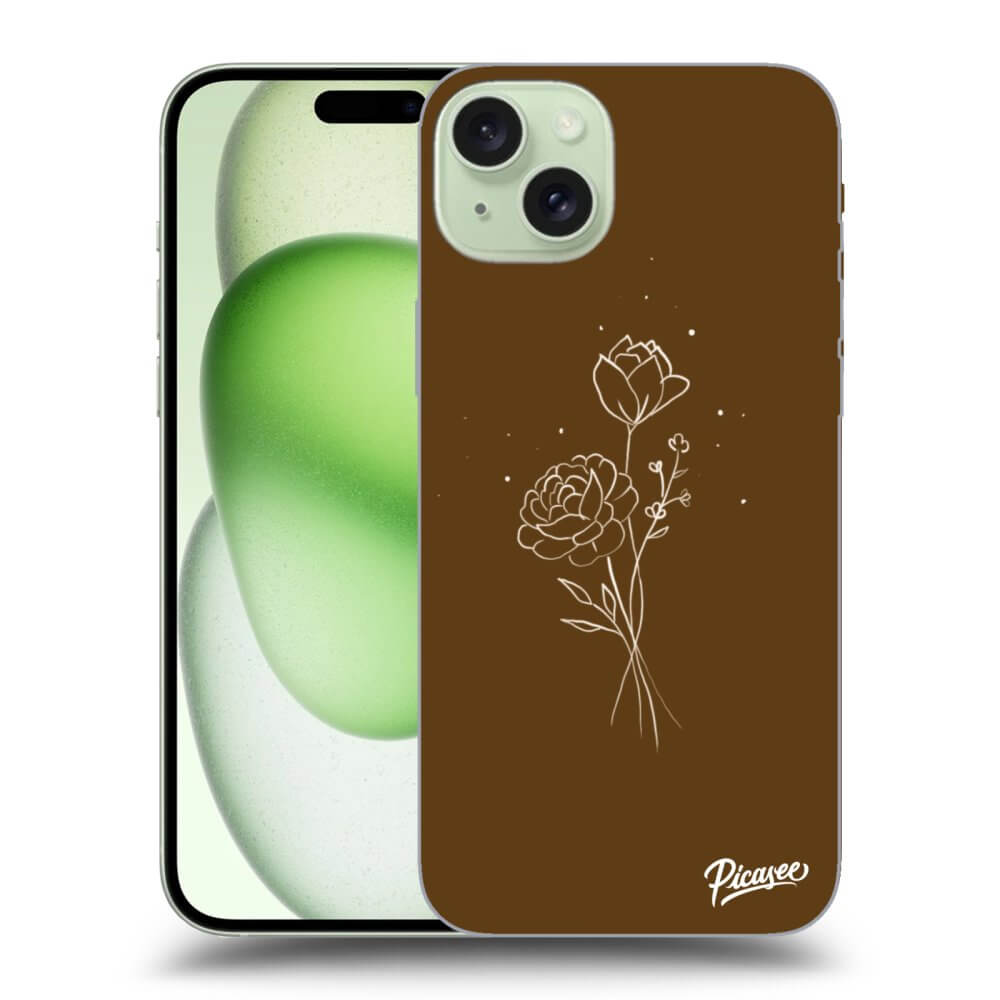 Picasee ULTIMATE CASE MagSafe za Apple iPhone 15 Plus - Brown flowers