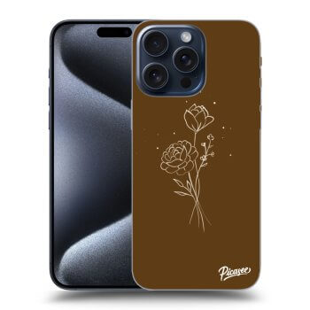 Picasee ULTIMATE CASE MagSafe za Apple iPhone 15 Pro Max - Brown flowers