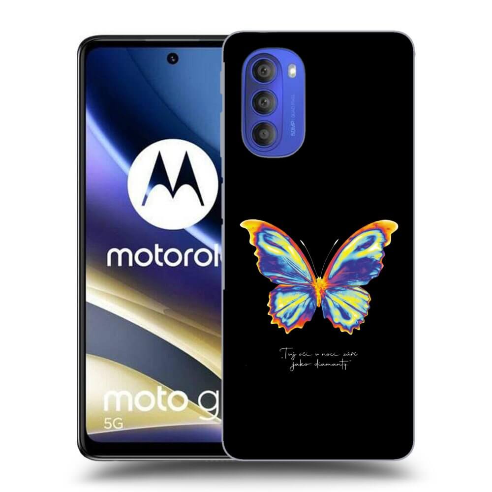 Picasee crna silikonska maskica za Motorola Moto G51 - Diamanty Black
