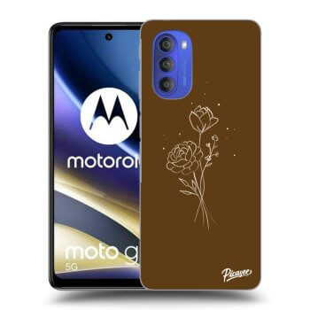 Maskica za Motorola Moto G51 - Brown flowers