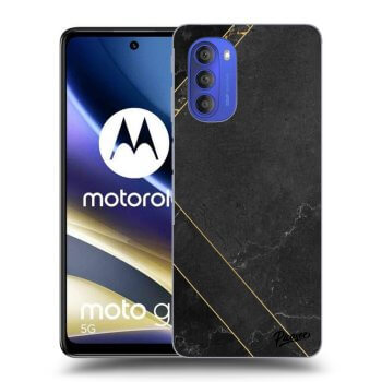 Picasee crna silikonska maskica za Motorola Moto G51 - Black tile
