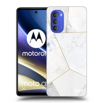 Picasee crna silikonska maskica za Motorola Moto G51 - White tile