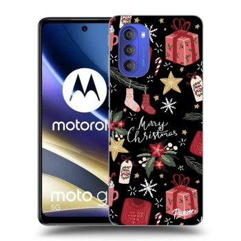 Picasee crna silikonska maskica za Motorola Moto G51 - Christmas