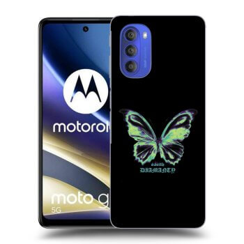 Picasee crna silikonska maskica za Motorola Moto G51 - Diamanty Blue