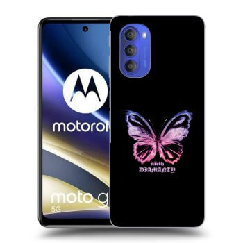 Picasee crna silikonska maskica za Motorola Moto G51 - Diamanty Purple
