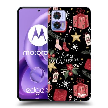 Picasee crna silikonska maskica za Motorola Edge 30 Neo - Christmas