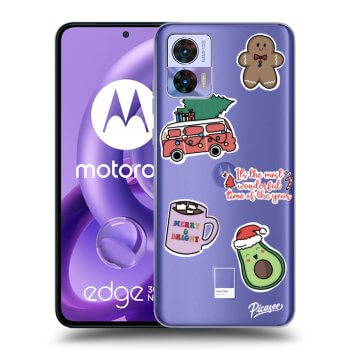 Maskica za Motorola Edge 30 Neo - Christmas Stickers