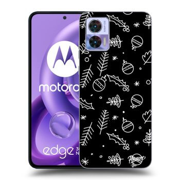 Picasee crna silikonska maskica za Motorola Edge 30 Neo - Mistletoe