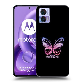 Picasee crna silikonska maskica za Motorola Edge 30 Neo - Diamanty Purple