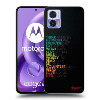 Picasee crna silikonska maskica za Motorola Edge 30 Neo - Motto life
