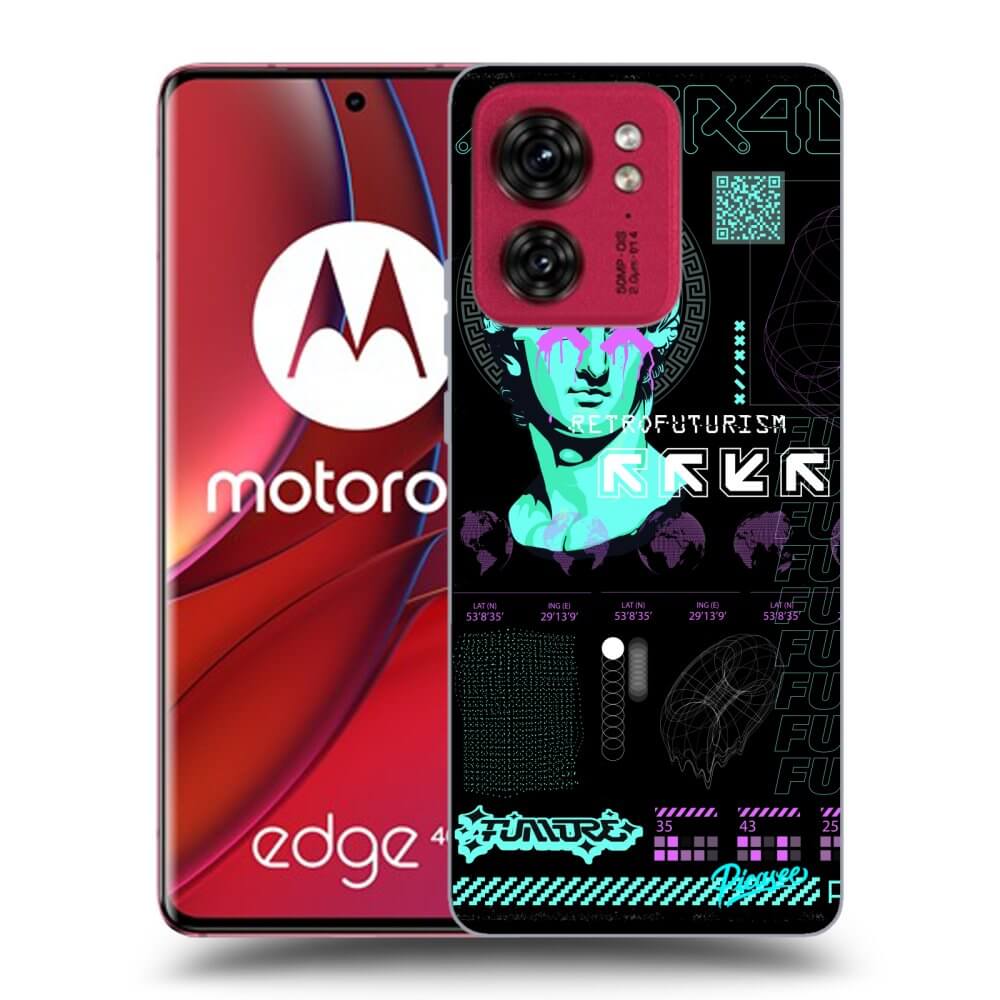 Picasee crna silikonska maskica za Motorola Edge 40 - RETRO
