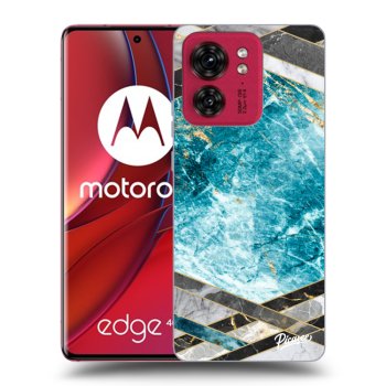 Maskica za Motorola Edge 40 - Blue geometry