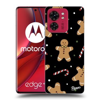 Picasee crna silikonska maskica za Motorola Edge 40 - Gingerbread