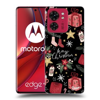 Picasee crna silikonska maskica za Motorola Edge 40 - Christmas