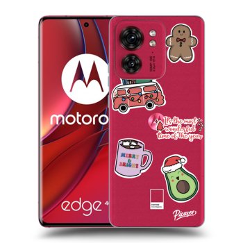 Maskica za Motorola Edge 40 - Christmas Stickers