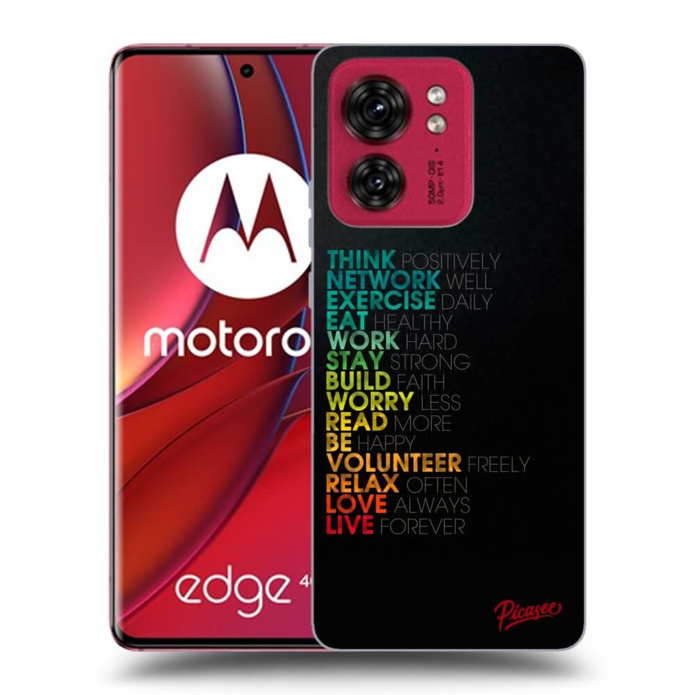 Picasee crna silikonska maskica za Motorola Edge 40 - Motto life