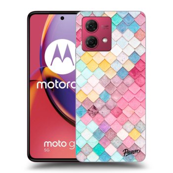 Picasee crna silikonska maskica za Motorola Moto G84 5G - Colorful roof