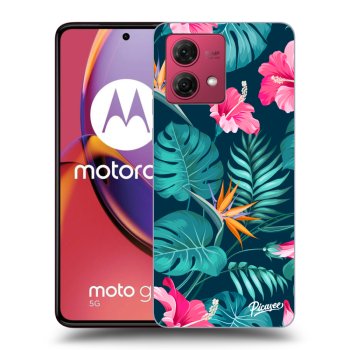 Maskica za Motorola Moto G84 5G - Pink Monstera