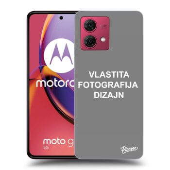 Picasee crna silikonska maskica za Motorola Moto G84 5G - Vlastiti foto dizajn