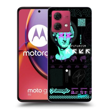 Picasee crna silikonska maskica za Motorola Moto G84 5G - RETRO