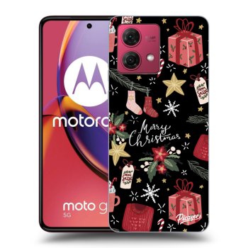 Picasee crna silikonska maskica za Motorola Moto G84 5G - Christmas
