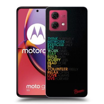 Picasee crna silikonska maskica za Motorola Moto G84 5G - Motto life