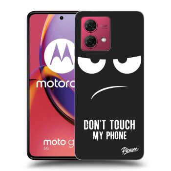 Picasee crna silikonska maskica za Motorola Moto G84 5G - Don't Touch My Phone