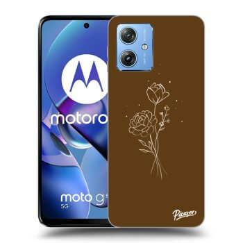 Maskica za Motorola Moto G54 5G - Brown flowers