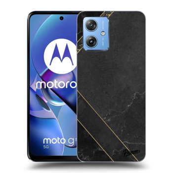 Picasee crna silikonska maskica za Motorola Moto G54 5G - Black tile