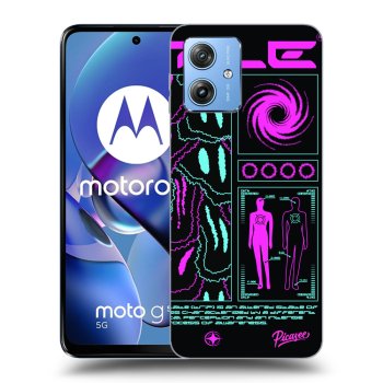 Picasee crna silikonska maskica za Motorola Moto G54 5G - HYPE SMILE