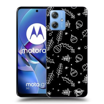 Picasee crna silikonska maskica za Motorola Moto G54 5G - Mistletoe
