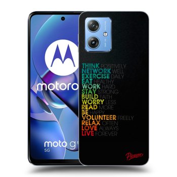 Picasee crna silikonska maskica za Motorola Moto G54 5G - Motto life