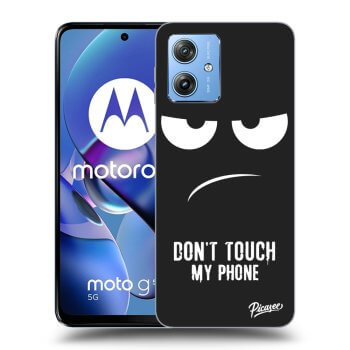 Picasee crna silikonska maskica za Motorola Moto G54 5G - Don't Touch My Phone