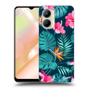 Maskica za Realme C33 (2023) - Pink Monstera