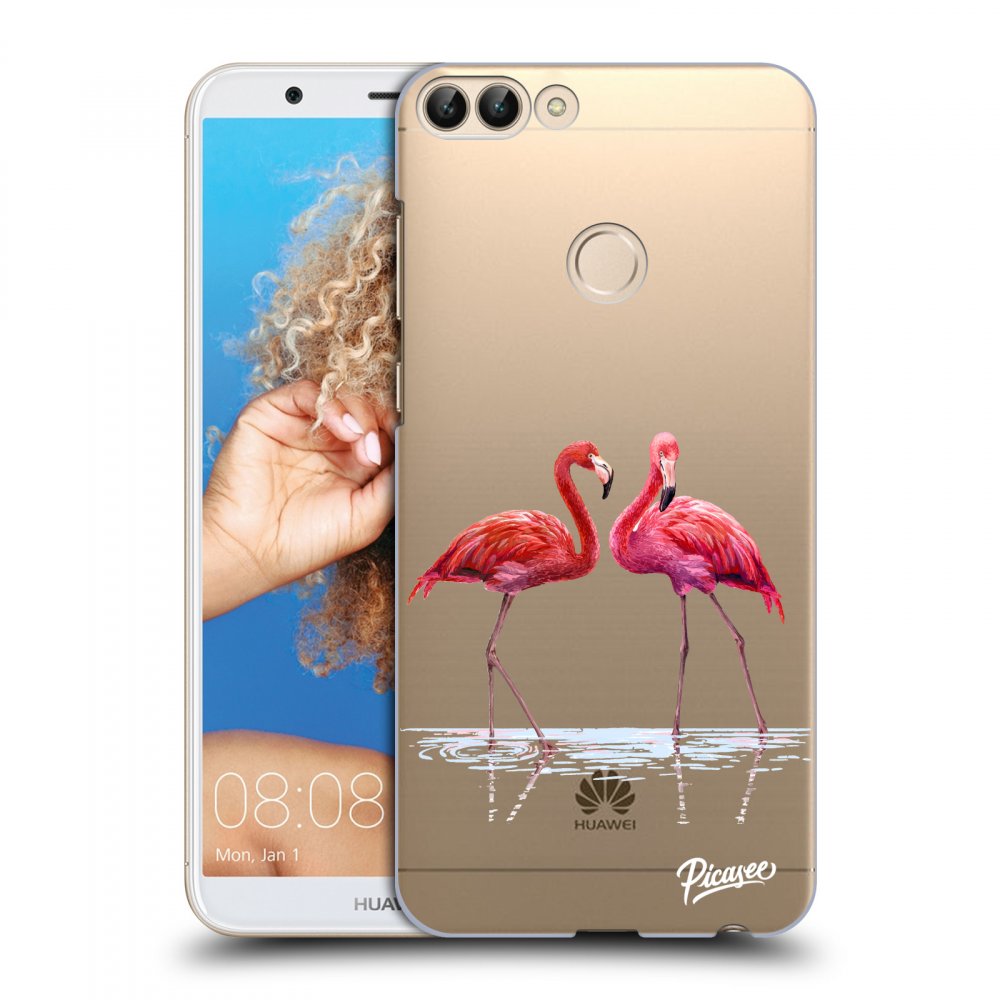 Picasee silikonska prozirna maskica za Huawei P Smart - Flamingos couple