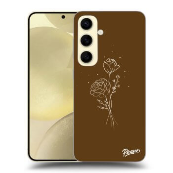 Picasee ULTIMATE CASE PowerShare za Samsung Galaxy S24 S921B 5G - Brown flowers