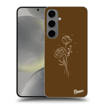 Picasee ULTIMATE CASE PowerShare za Samsung Galaxy S24+ S926B 5G - Brown flowers