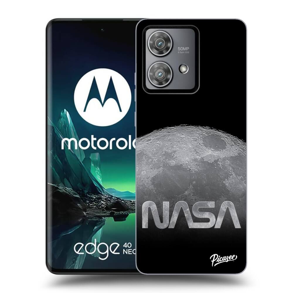 Picasee crna silikonska maskica za Motorola Edge 40 Neo - Moon Cut