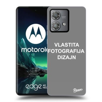 Picasee crna silikonska maskica za Motorola Edge 40 Neo - Vlastiti foto dizajn