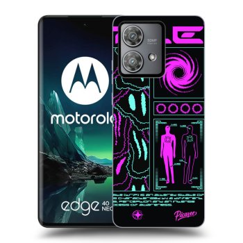 Picasee crna silikonska maskica za Motorola Edge 40 Neo - HYPE SMILE